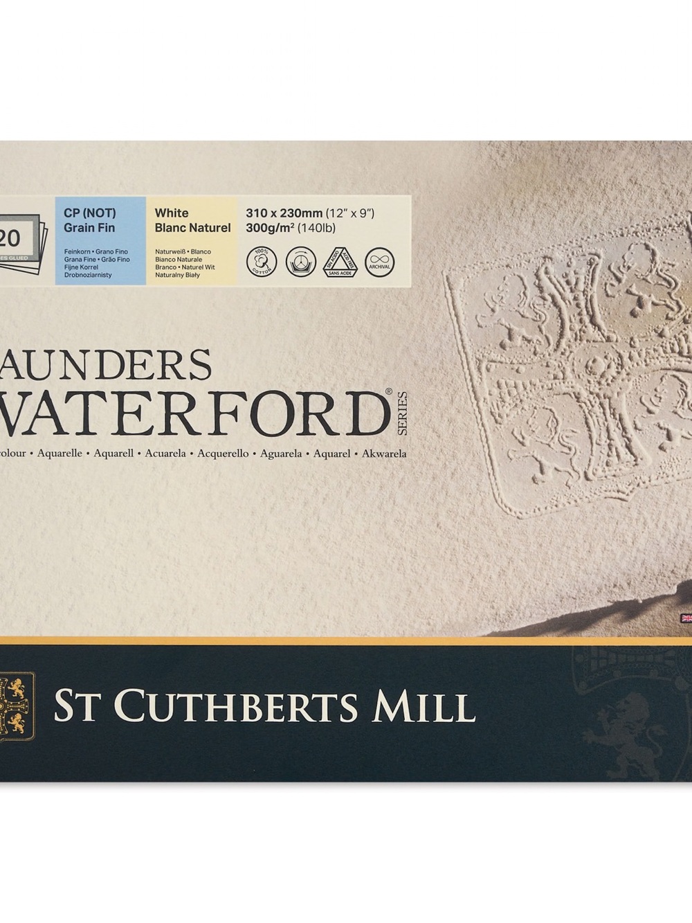 Saunders Waterford Watercolor Pad by St Cuthberts Mill — White/Natural 4pack